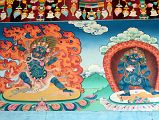Pokhara Karma Dubgyu Chokhorling Monastery 12 Black Hayagriva and Black Jambhala Painting In The Main Prayer Hall 